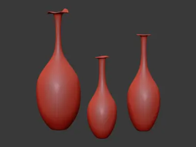 Fidji bottles  Low-poly 3D model