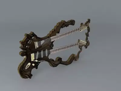 Yngwie Malmsteens stolen abstract guitar Free 3D model