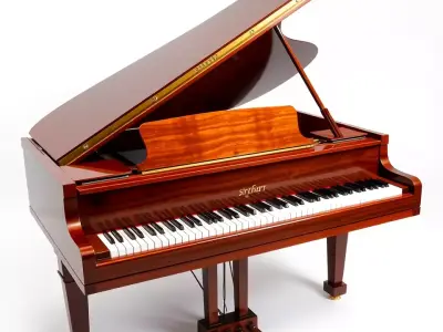 Classic Mahogany Piano model pack Low-poly 3D model