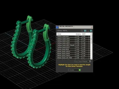 Jewelry Earrings 3D print model buy