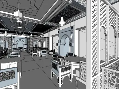 Moroccan restaurant 3D model