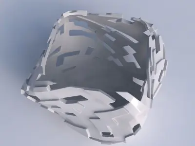 Bowl helix with cuts and bulges 3D print model