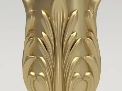 Carved Baluster 3D model