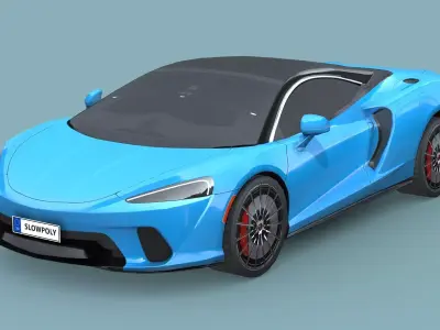 McLaren GT 2020 Low-poly 3D model