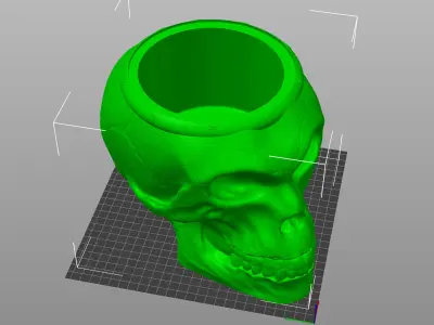 King Skull  with Crown  STL 3D Print Model High-Polygon 3D print model