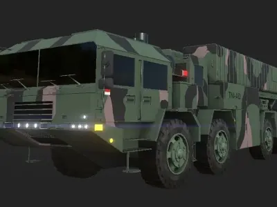 tactical ballistic missile 3D model