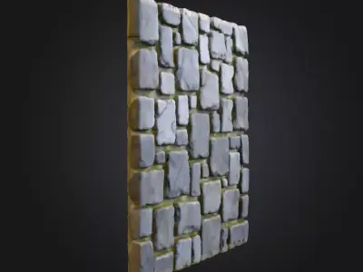 Cobblestone Geometry Low-poly 3D model