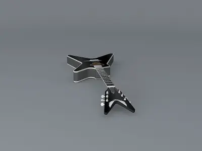 Dean ML acoustic guitar Free 3D model