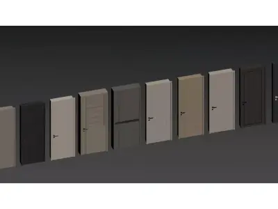 2025 New Style Wooden Door 3D model