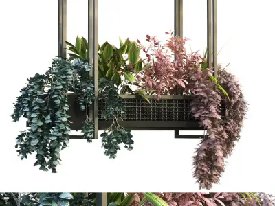 indoor metal plant box set 196 3D model