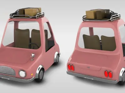 Car animation 3D model