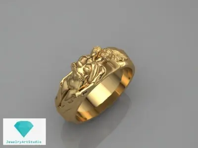 Ring Love Man  and Woman Free 3D print model