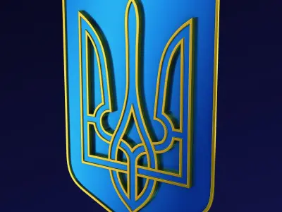 Ukraine State Emblem M 8 3D model