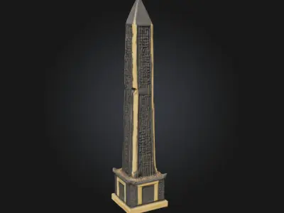 Obsidian Obelisk  Dark Elegance in Volcanic Stone 3D model