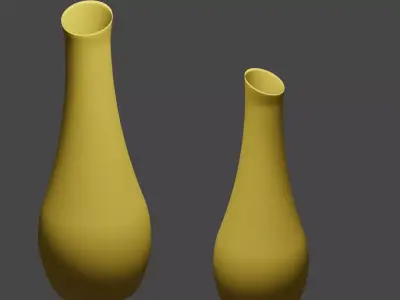 Simple Yellow Vase Free 3D model