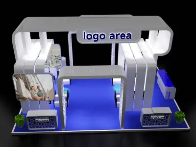  Booth Exhibition Stand a118  3D model