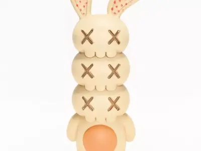 Bunny Kaws Style toy 3D print model