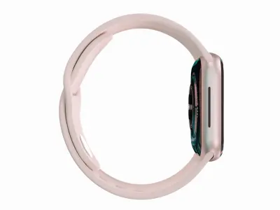 Apple Watch Series 9 Sport Band Starlight Low-poly 3D model