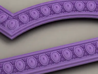 Molding with corner elements Harmony M123 3D model