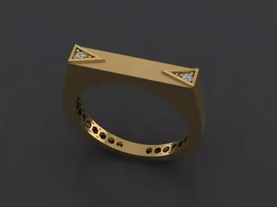 Women Wedding Engagement Ring 63 3D print model