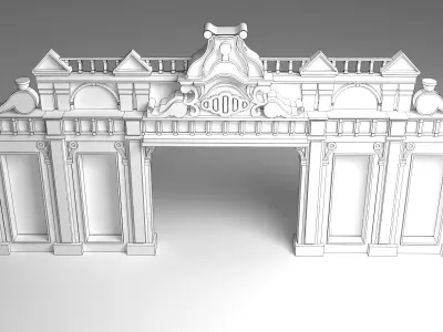 English Entry Gate 3D model