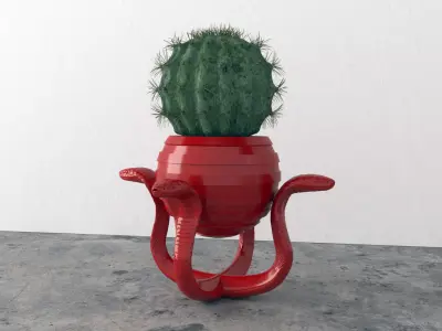 Snake Plant Pot 3D Print Model 7 3D print model