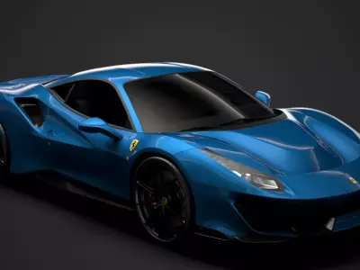 Ferrari GTB 488 Pista 2020 3D model