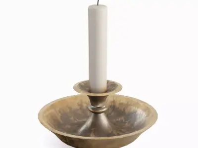 Candle Holder Set Low-poly 3D model