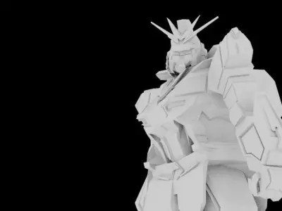 Gundam RX - 93 Low Rigged 3D Free 3D model