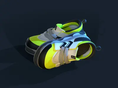 Shoe 3d Model and Texture Low-poly 3D model
