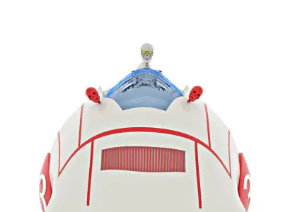 skull toy car 3D model