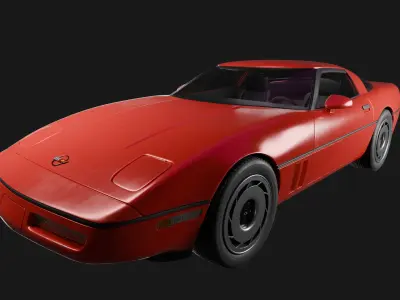 1984 C4 Chevrolet Corvette 3D model