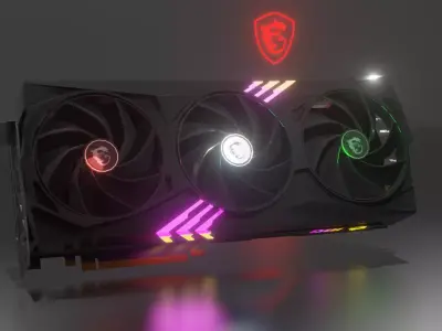 LOW POLY MSI GRAPHIC CAR Free low-poly 3D model