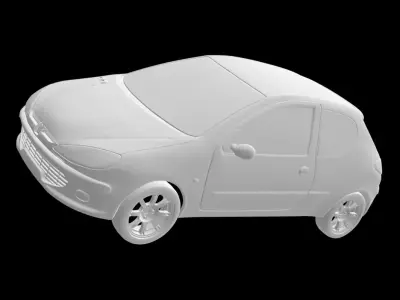 Peugeot 206 3p 3D print model