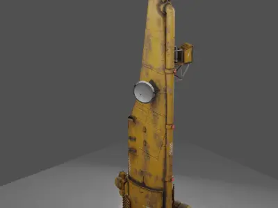 Old machine Low-poly 3D model