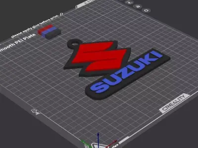 Suzuki keychain 02 3D print model