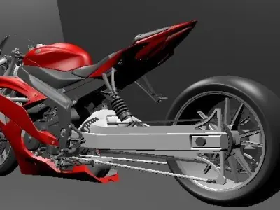 R6 street bike Low-poly 3D model