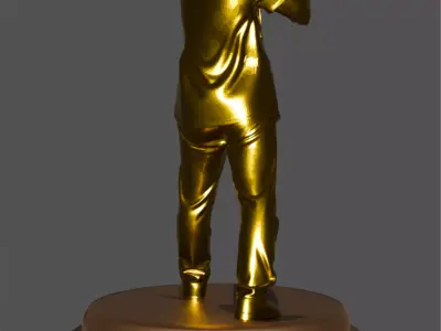 Clay Shooting 3D Character  Premium Printable STL  Blender 3D print model