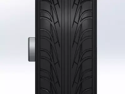Rim with tire 1-18 3D print model