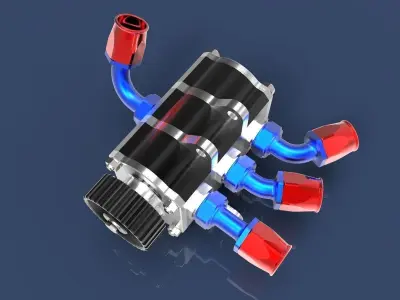 Dry sump oil pump 3D model