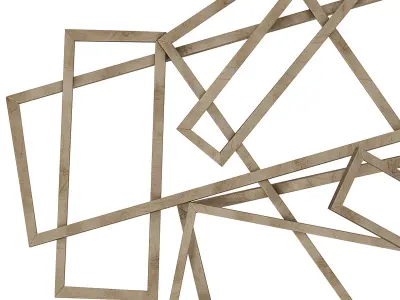 Mercury row rectangles iron wall decor 3D model