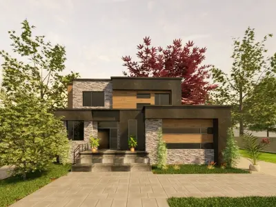 Modern House Free 3D model shop