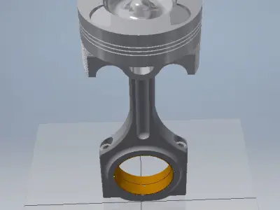 Car Engine Piston 3D print model