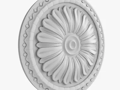 Rosette 4 decorative ceiling medallion 3D model