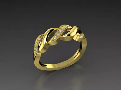 Diamond Jewelry Ring  3D print model