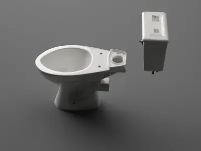 American toilet 03 3D model