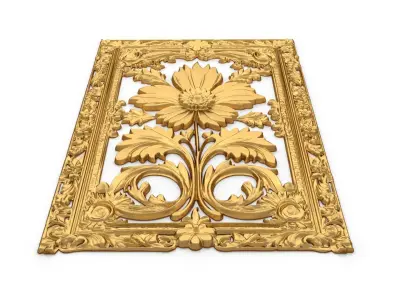 classical door decor 11 3D model