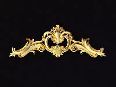 Central decor ornament for furniture 3D model 714