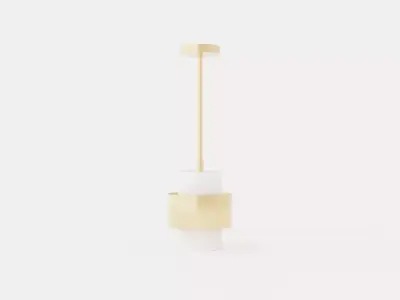 Corinth Pendant lamp - Gold Low-poly 3D model