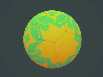 Soccerball Fantasy Free low-poly 3D model